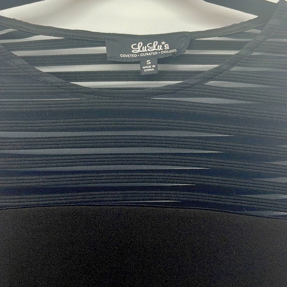 Lulu’s Perfect Mesh Black Dress - Picture 4 of 5
